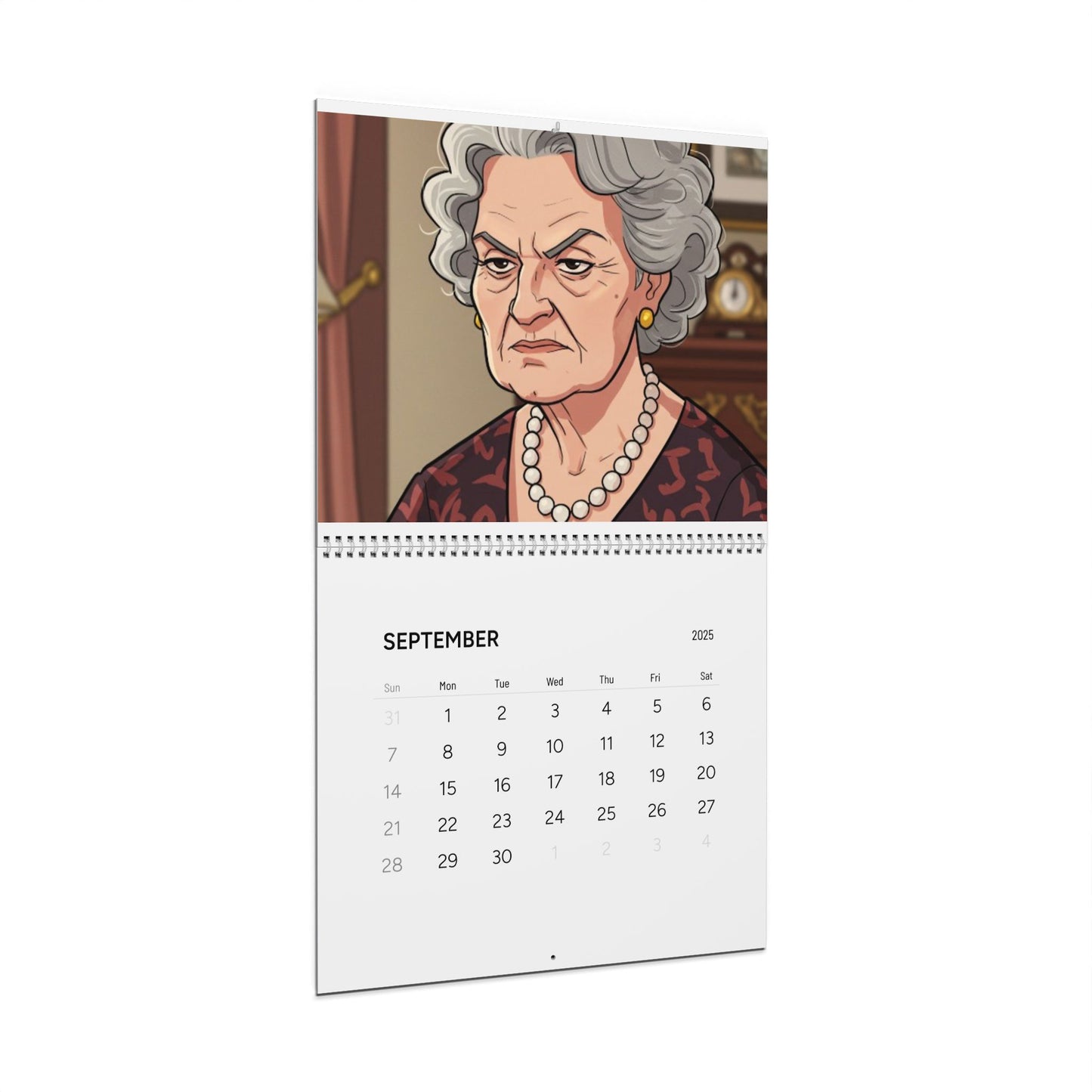 Calendario de pared humorístico 2025: ilustraciones divertidas de Aqui no hay quien viva