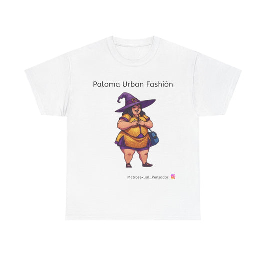 Camiseta unisex de algodón grueso de Paloma Urban Fashion: camiseta gráfica divertida para uso informal