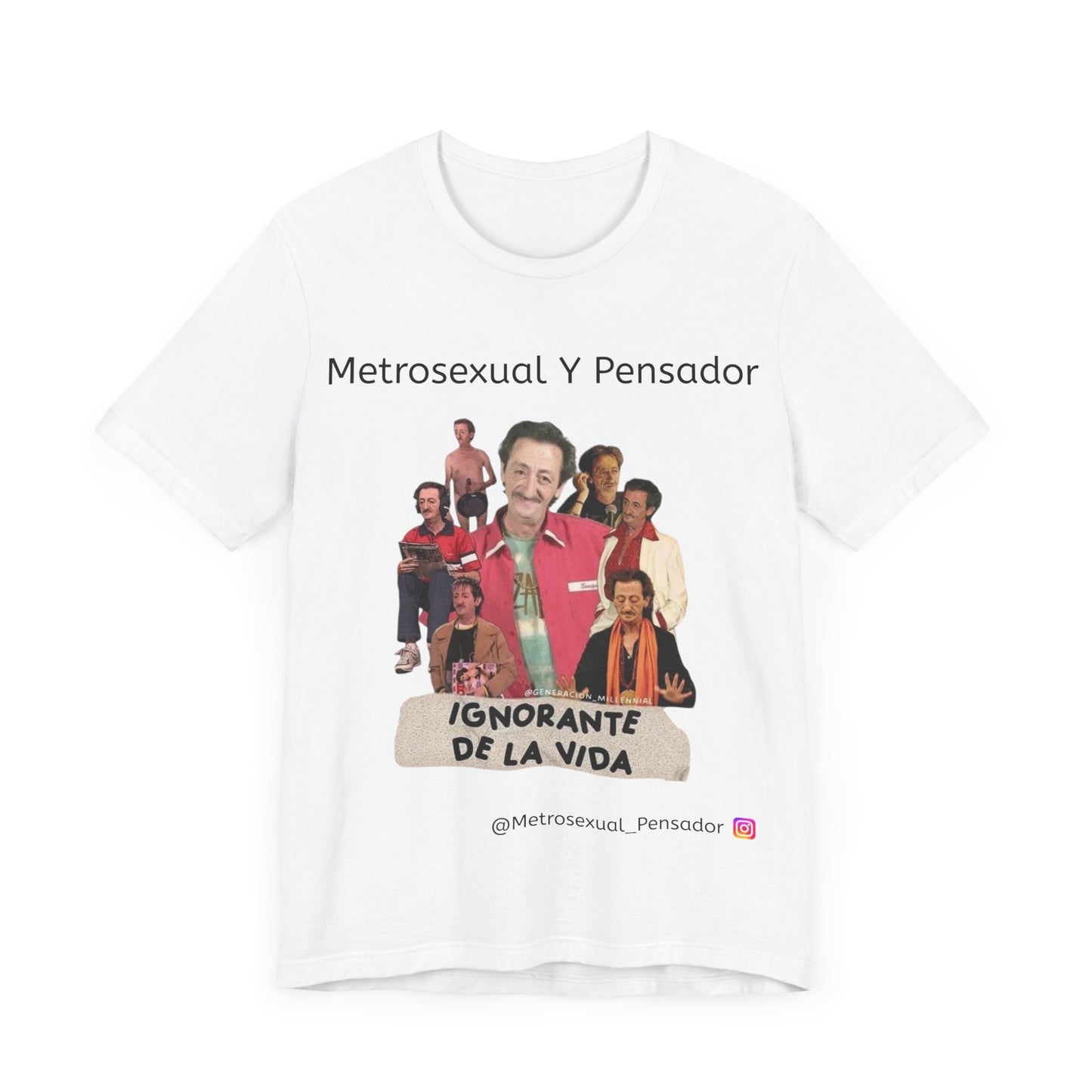 Camiseta gráfica Metrosexual y Pensador: Celebra la vida con humor