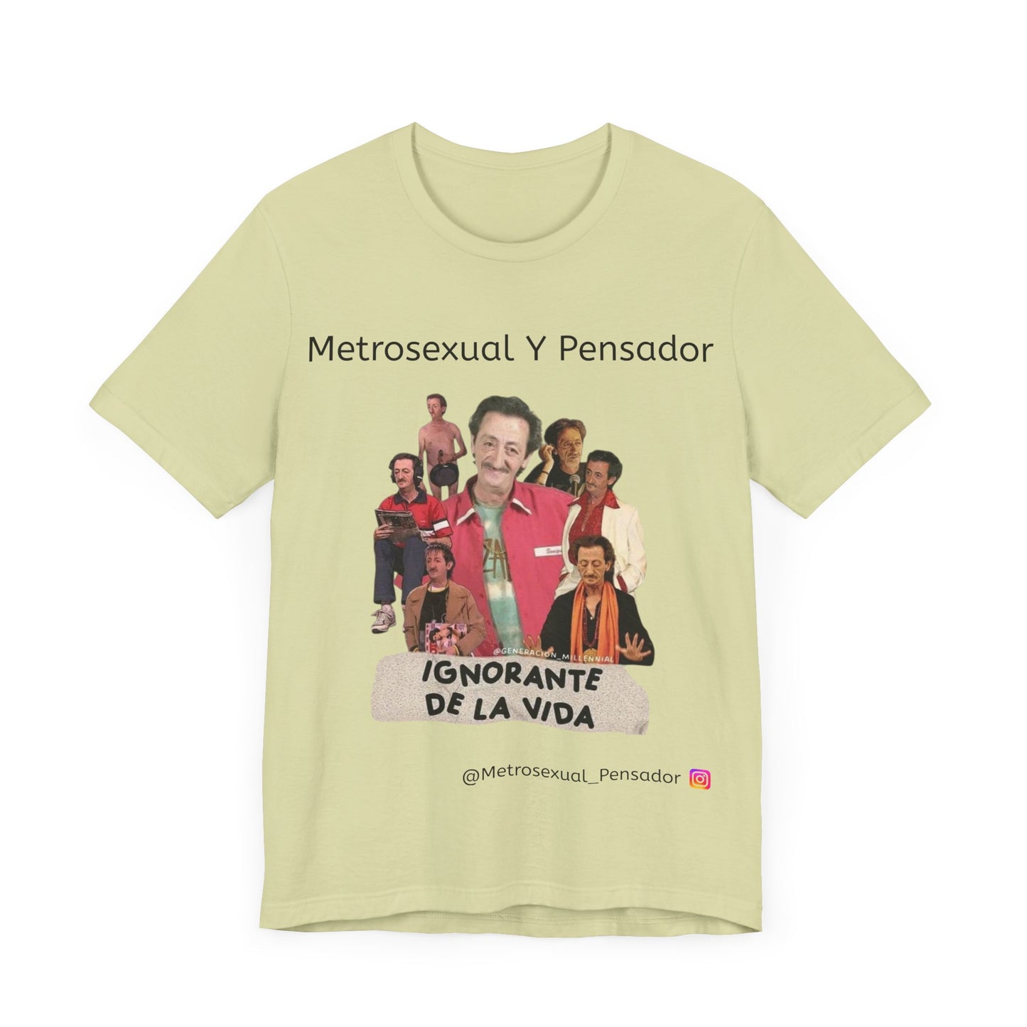 Camiseta gráfica Metrosexual y Pensador: Celebra la vida con humor