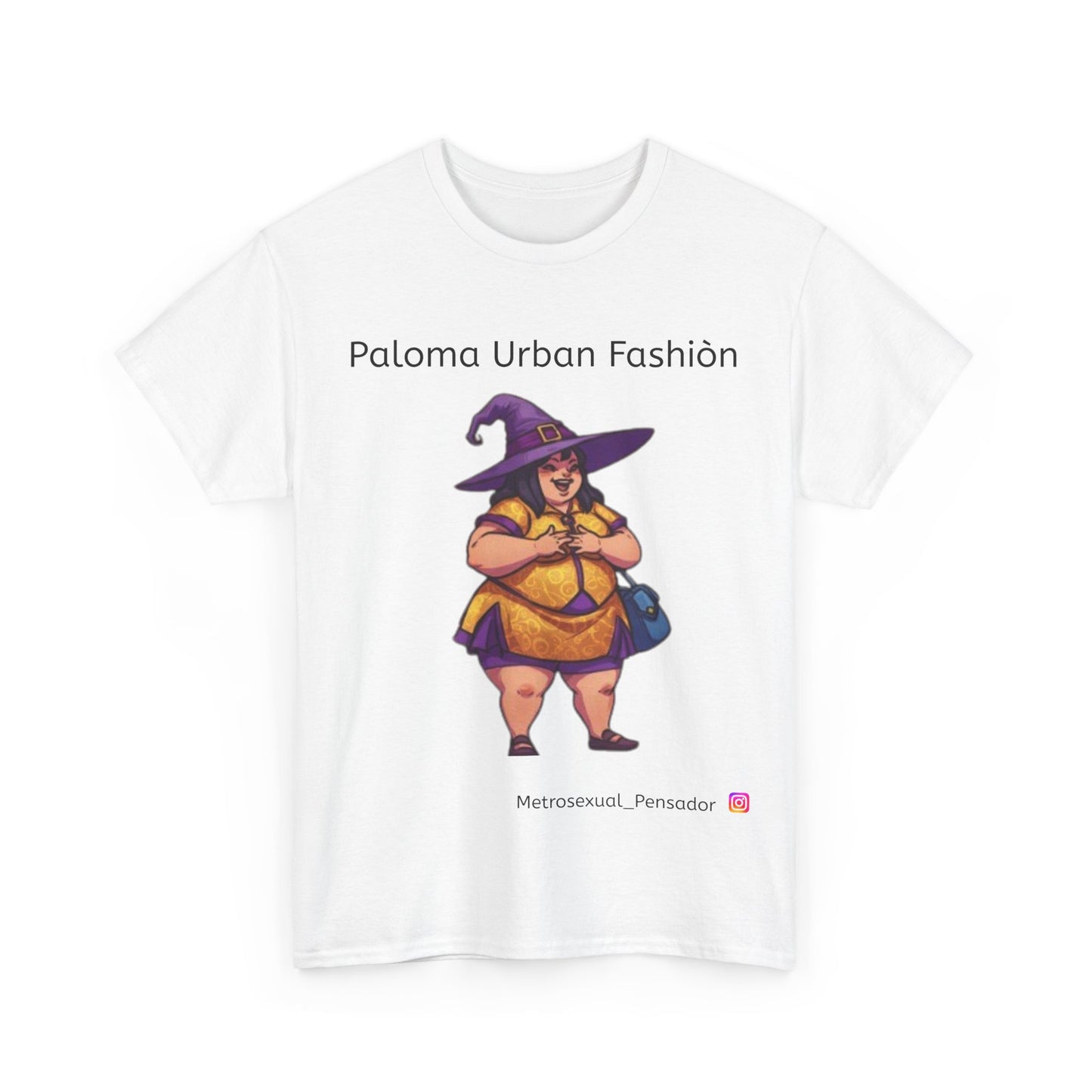 Camiseta unisex de algodón grueso de Paloma Urban Fashion: camiseta gráfica divertida para uso informal