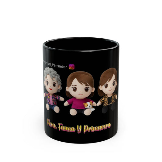 Taza Personalizada Flora, Fauna & Primavera Black