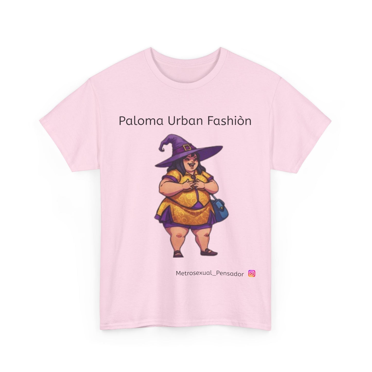 Camiseta unisex de algodón grueso de Paloma Urban Fashion: camiseta gráfica divertida para uso informal