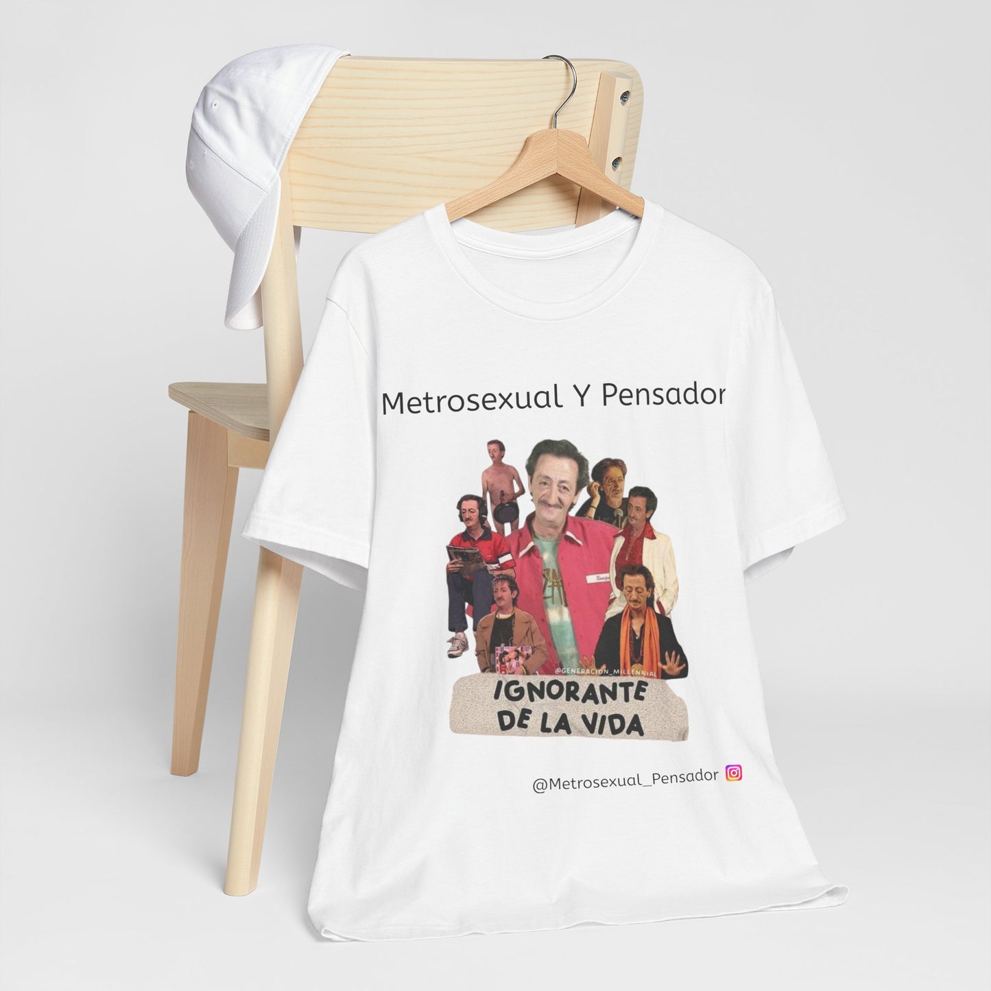 Camiseta gráfica Metrosexual y Pensador: Celebra la vida con humor