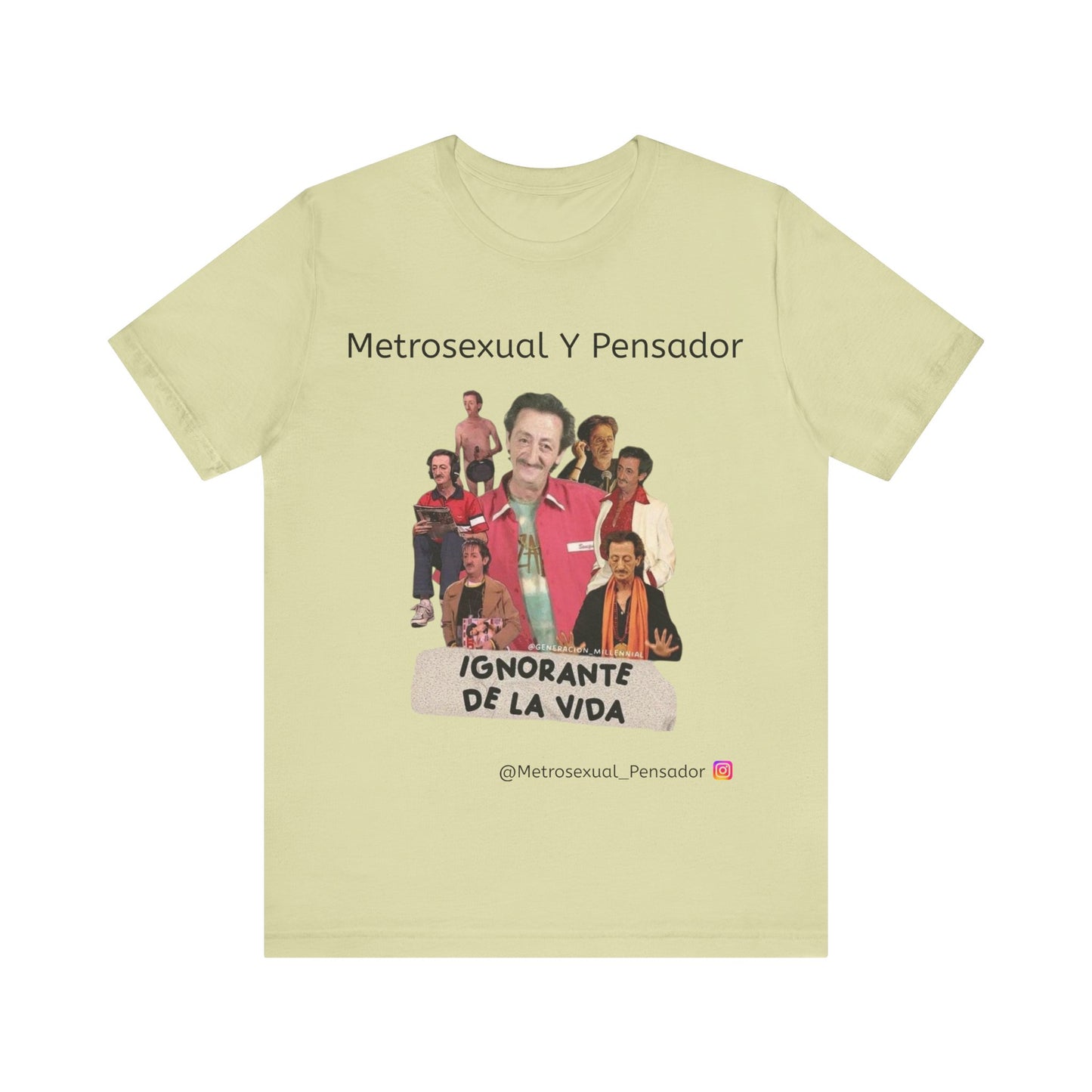 Camiseta gráfica Metrosexual y Pensador: Celebra la vida con humor