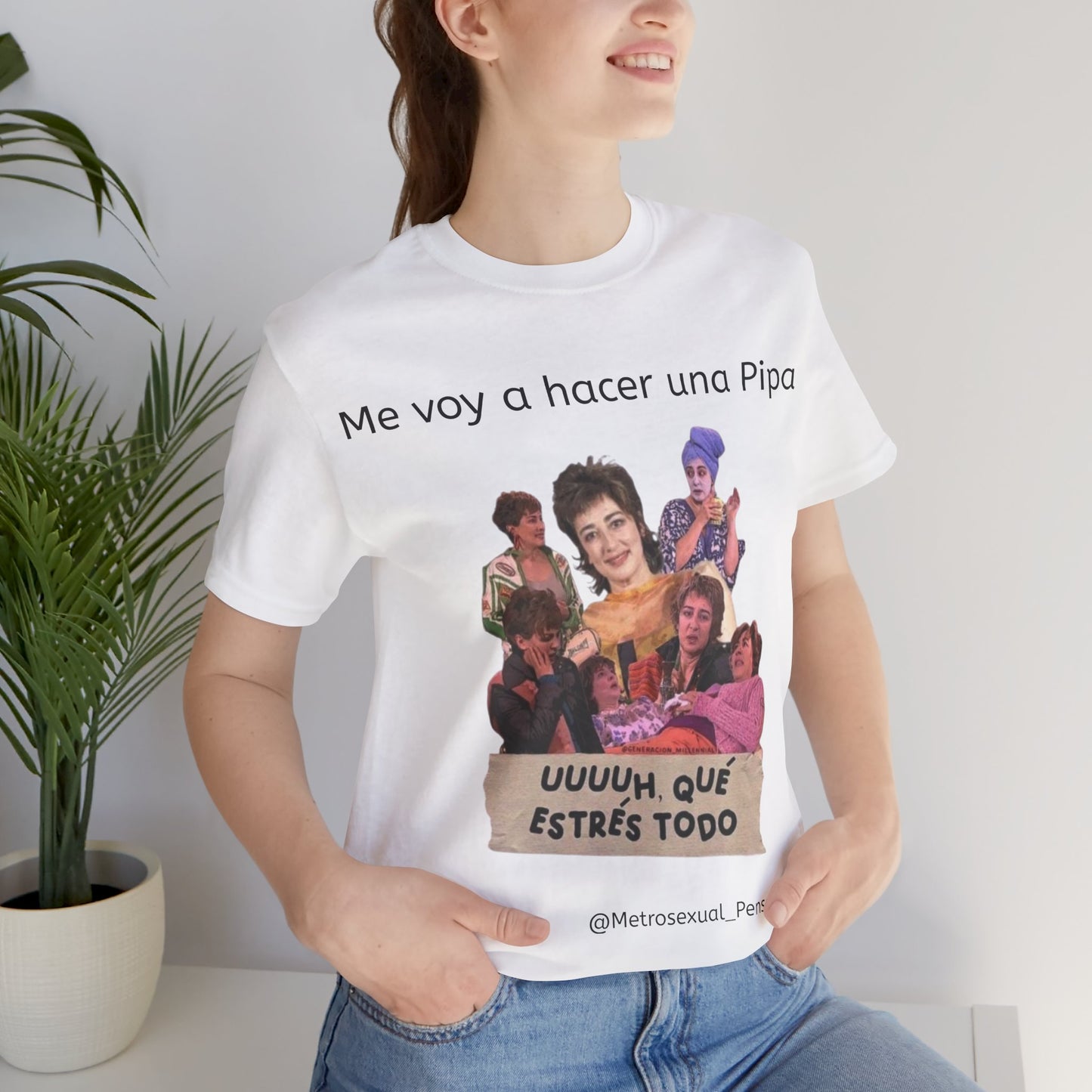 Camiseta divertida de Jersey unisex - 'Me voy a hacer una Pipa' con imágenes de estrés