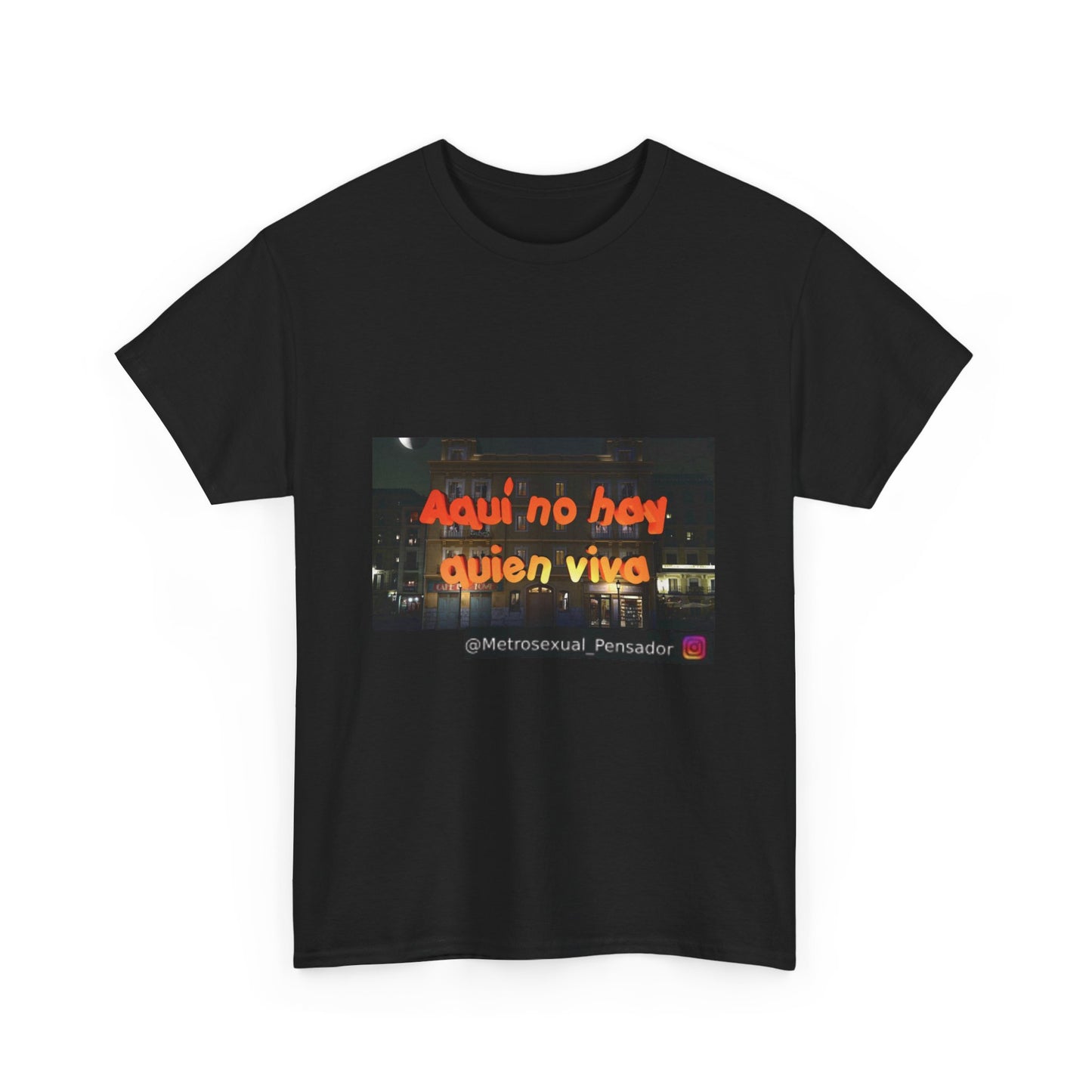 Camiseta de algodon grueso con logotipo personalizado Aqui no hay quien viva