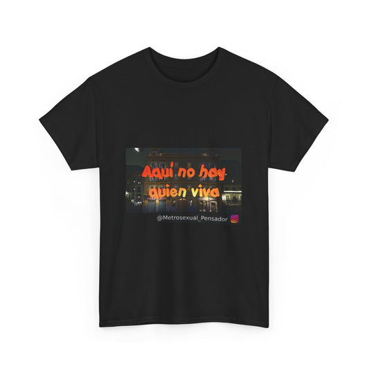 Camiseta de algodon grueso con logotipo personalizado Aqui no hay quien viva